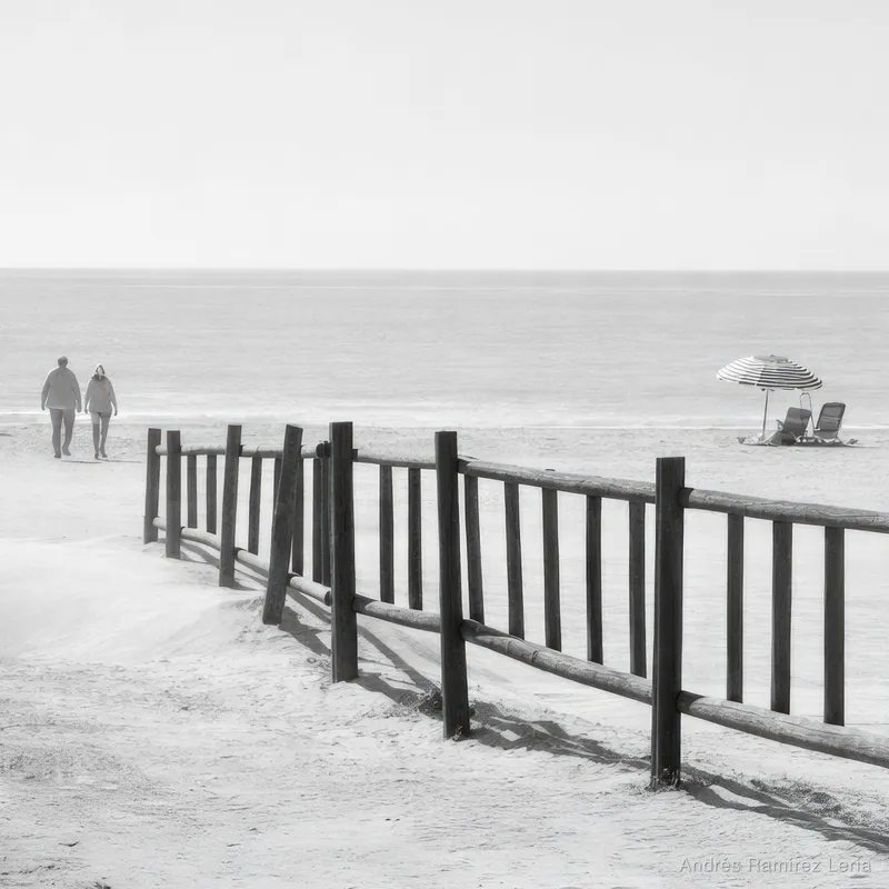 Paseaba sin prisa por Vera de Mar, disfrutando de un día que parecía adelantarse a la primavera después de tantas semanas de mal tiempo. Me detuve junto a la valla mirando la playa volver poco a poco 
