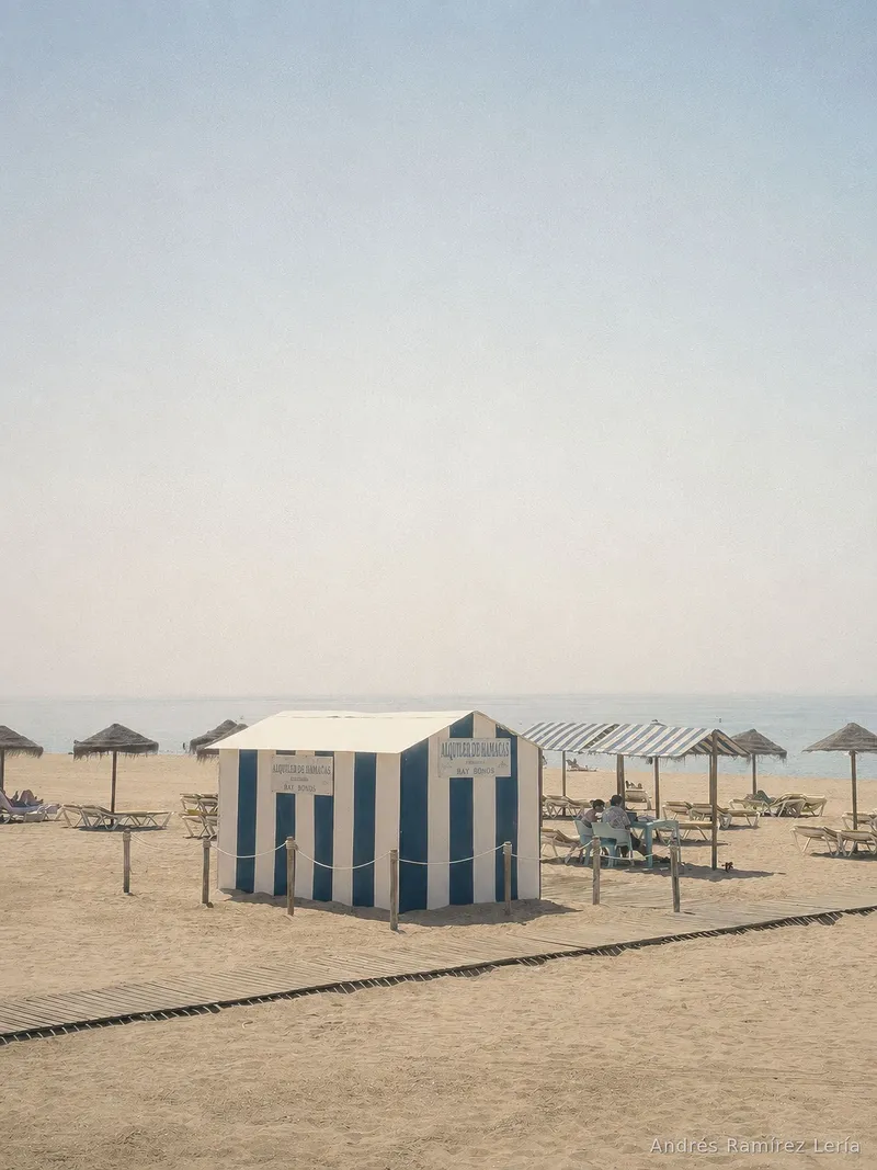 El verano también empieza mucho antes de que llegue el primer bañista: en quienes preparan la playa, levantan sus pequeños negocios y hacen posible esa rutina que para otros significa descanso. Primero de julio, Playa Central, La Antilla.